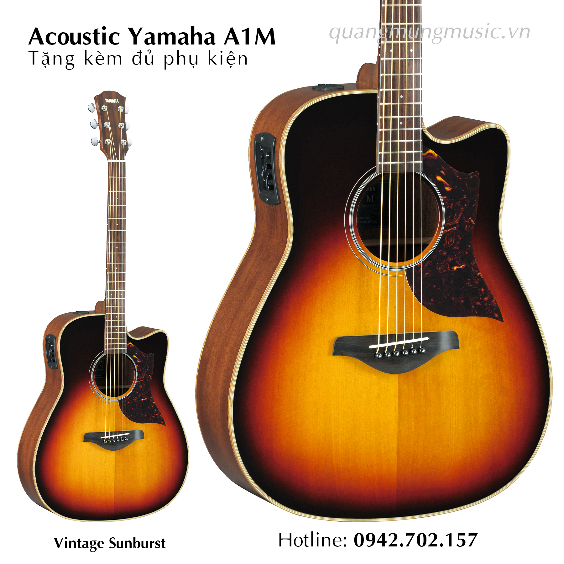 Acoustic Yamaha A1M-Vintage Sunburst