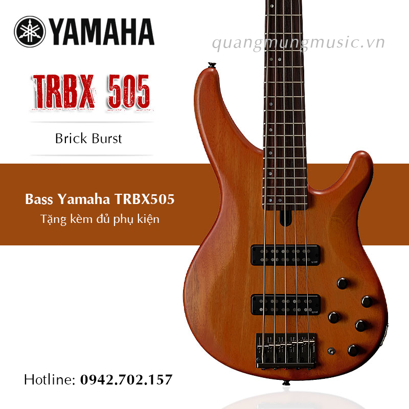Bass Yamaha TRBX505-Brick Burst