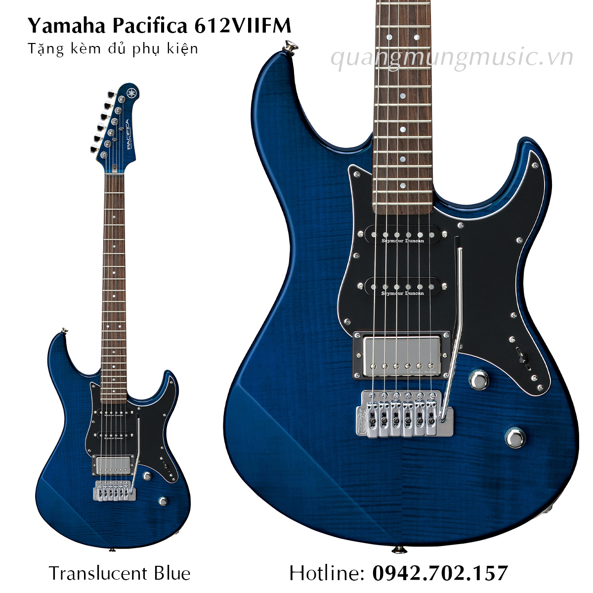 Yamaha Pacifica 612VIIFM-Translucent Blue