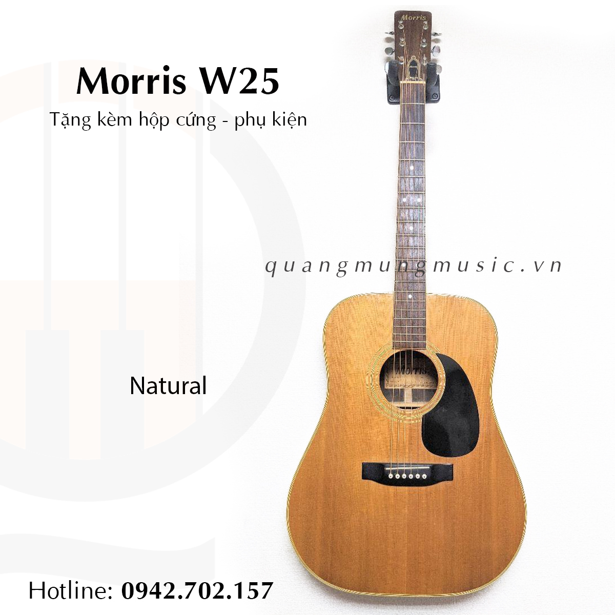 Đàn Guitar Acoustic Morris W25 Nội Địa Nhật - Giá Tốt Nhất