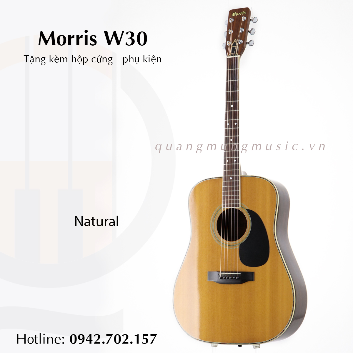 Đàn Guitar Acoustic Morris W30 Nội Địa Nhật - Giá Tốt Nhất